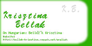 krisztina bellak business card